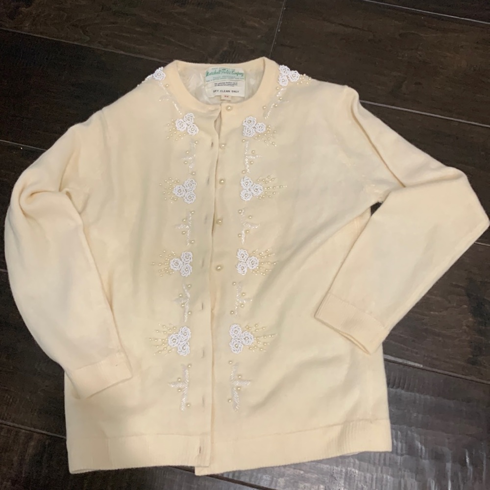 Vintage Marshall Field & Company angora and lambswool Cardigan